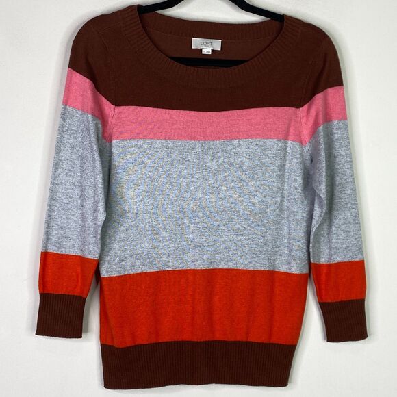 LOFT 2023 Striped Knit Sweater Women's Size Small - Picture 1 of 7